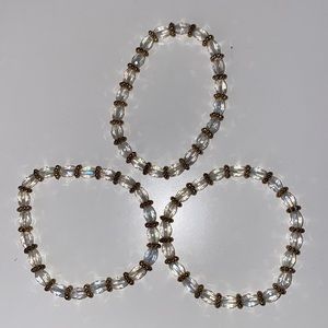 Bracelet Clear and Gold Beads